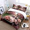 "Spring Floral Donkey Decor Set" Soft Comfortable Duvet Cover Bedding Set Included 1*Duvet Cover & 2*Pillowcases, gift