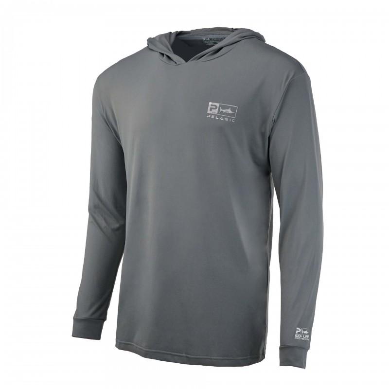 Mens Quick-Dry Lightweight Hooded Fishing Shirt UV Protection Breathable Long Sleeve Outdoor Angling Summer Fall