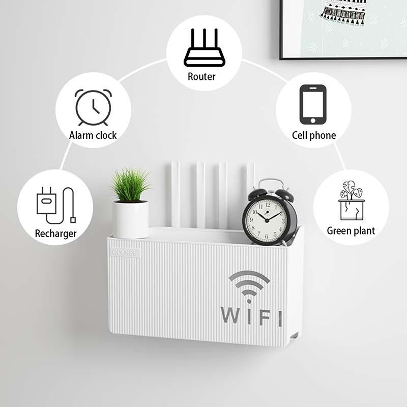 Корзины Настенный маршрутизатор Box Office Media Decor Console Wifi Wifi Box Беспроводные ящики для хранения Кронштейн для стойки Подвесные украшения Настенная полка