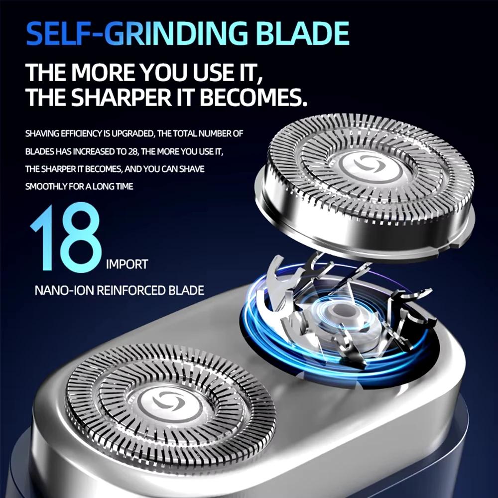 Новая портативная мини-электробритва карманного размера, электробритва для дома, мужская, перезаряжаемая, для влажного и сухого бритья, мощная, водонепроницаемая электробритва