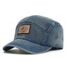 Spring Summer Vintage Washed Denim Short Brim Baseball Cap Men Women Fashion Sun Dad Hat Adjustable Trucker Style Low Profile