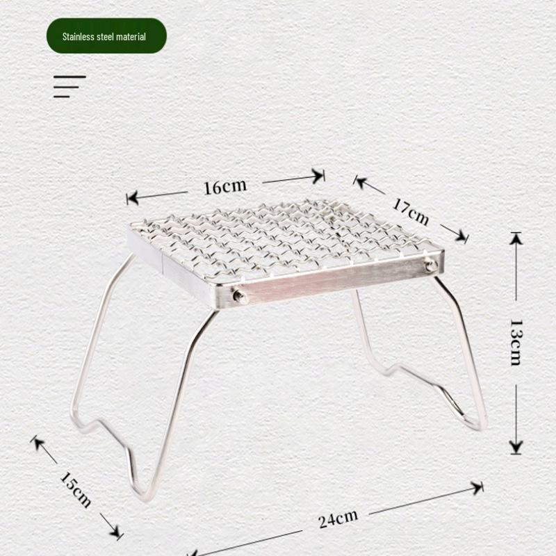 Портативная складная подставка-гриль для кемпинга из нержавеющей стали