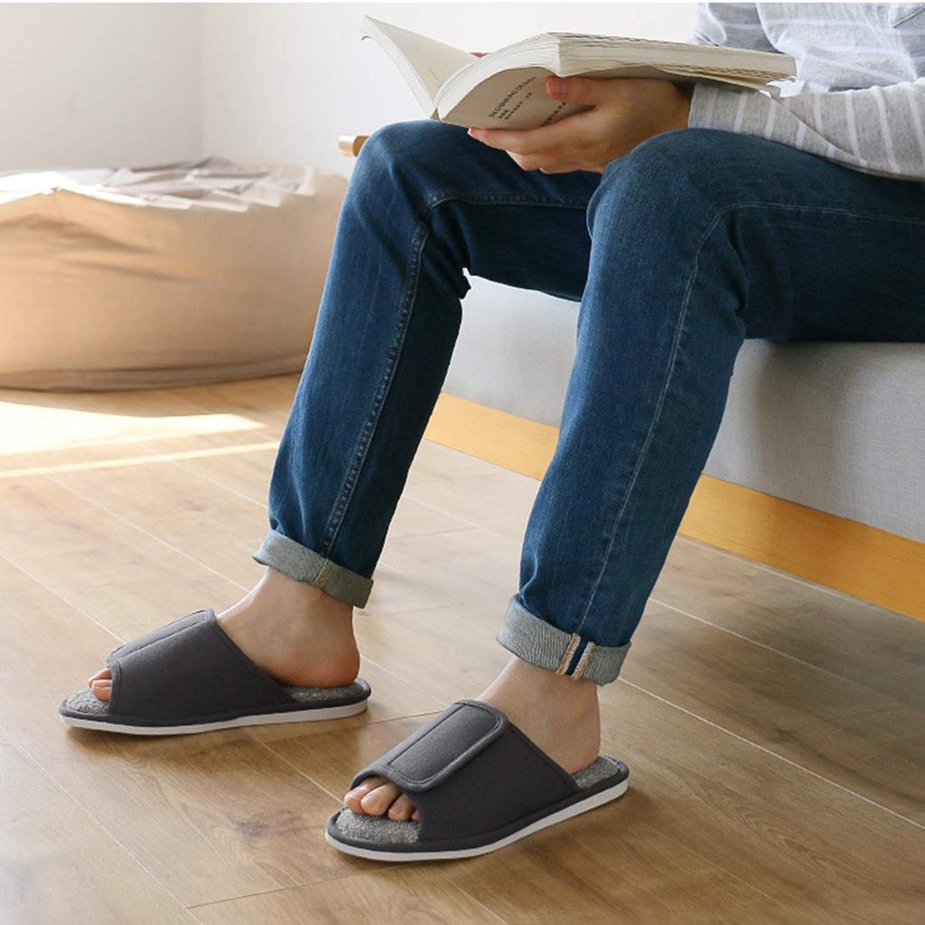 Afindern Care Foot Swelling and Pain Pressure Fall Adjustable Memory Indoor Suitable for and All 2 Colors Men's Slippers, Sandals, Relief, Relief,