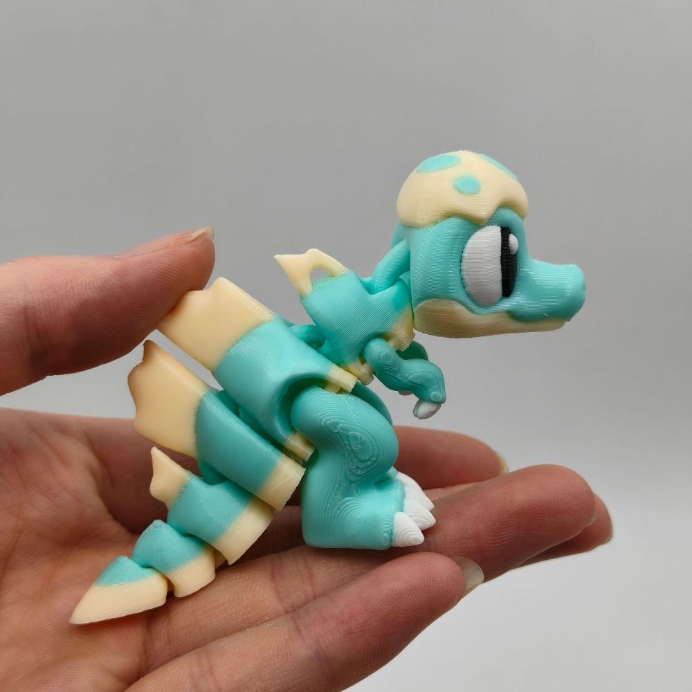 3D-печатная милая фигурка детеныша динозавра в скорлупе, игрушки, украшение для дома, подвижные суставы, реалистичные глаза, животное, настольный декор, подарок для детей