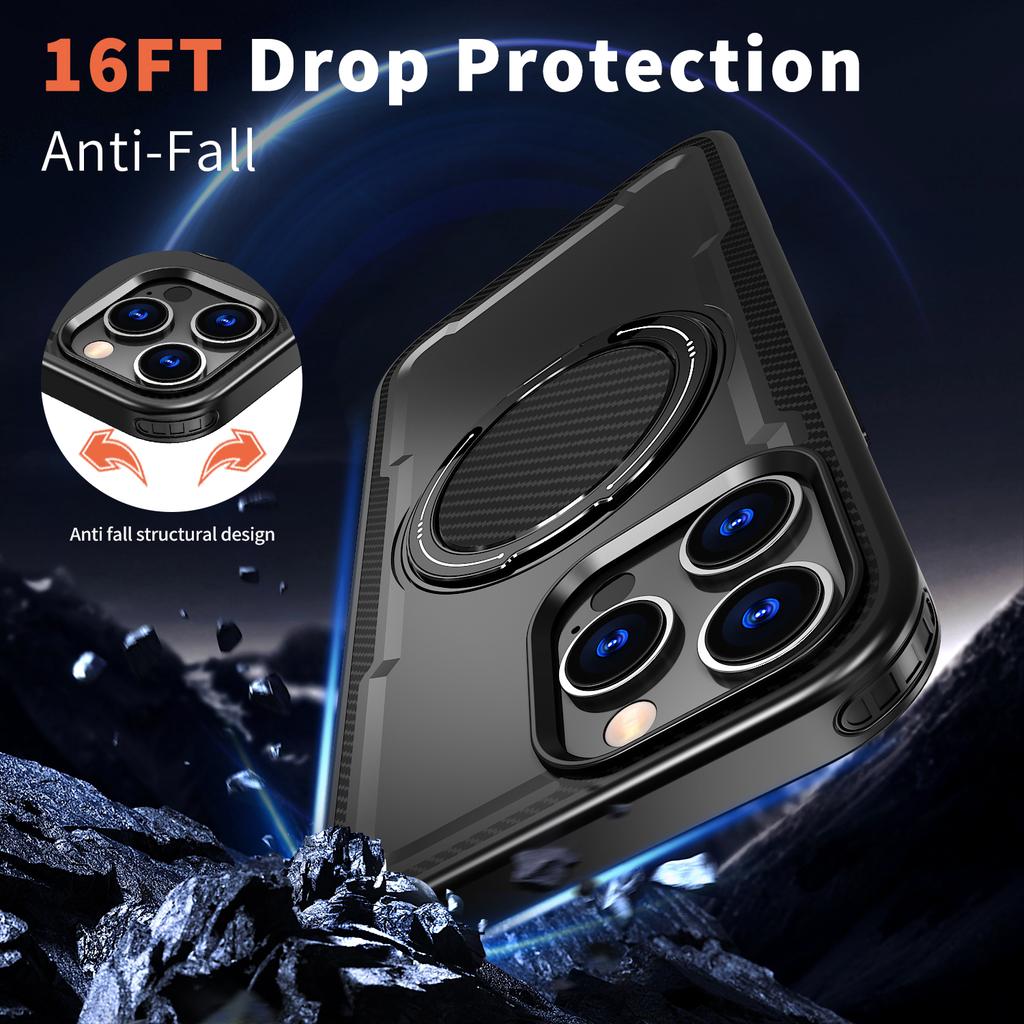 For iPhone 14 Pro Max Case Compatible with MagSafe TPU+PC Kickstand Phone Cover