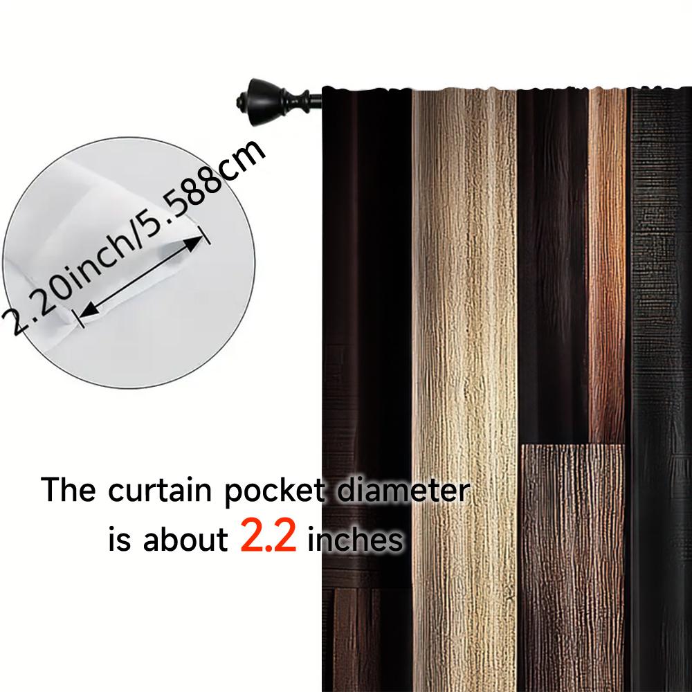 2 шт.   весенне-летние Занавески полоскирустикальвинтаждерево Светофильтрующие полупрозрачные Занавески Полиэстер Тканый Наружные Украшения