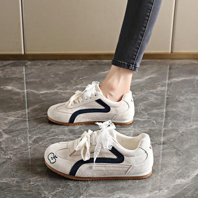 Женские ретро немецкие тренировочные кроссовки 2025: Весна/Осень Сетчатые Дышащие Повседневные Балетки