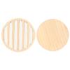 Ring Tray Round 6 Slots Solid Wood Scratch Proof Multi Purpose Ring Earring Jewelry Organizer White
