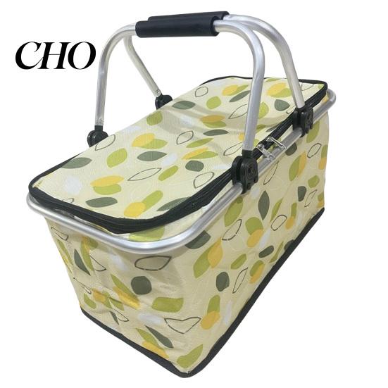 Splash-proof Picnic Basket Insulated Bag, Foldable Thermal Lunch for Outdoor, Heavy Durable Storage Bag Duty Aluminum Foil Cooler Food, Camping