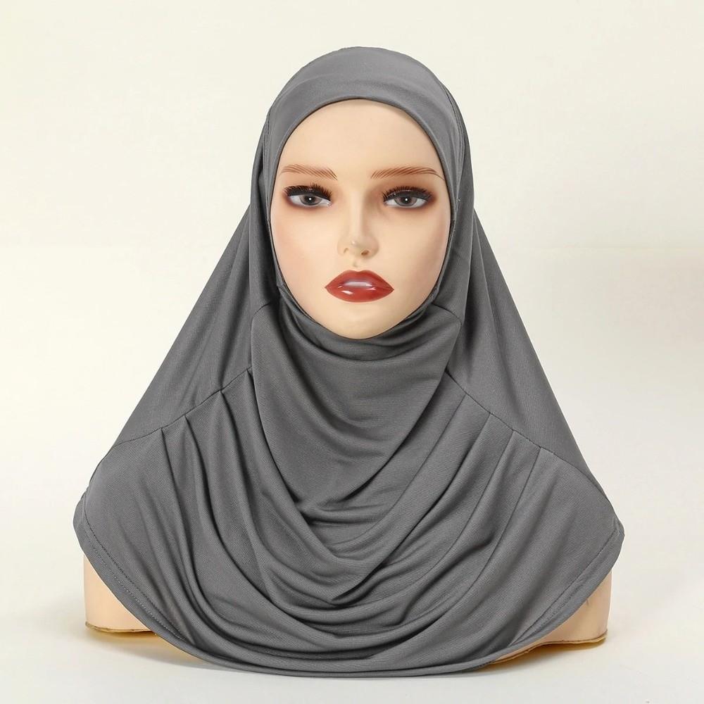 Lightweight Instant Hijab Breathable Full Neck Cover Turban Modest Fashion Sports Headscarf Women
