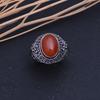 Natural Carnelian Gemstone Handmade 925 Sterling Silver Ring Size 9.25 s9Q33