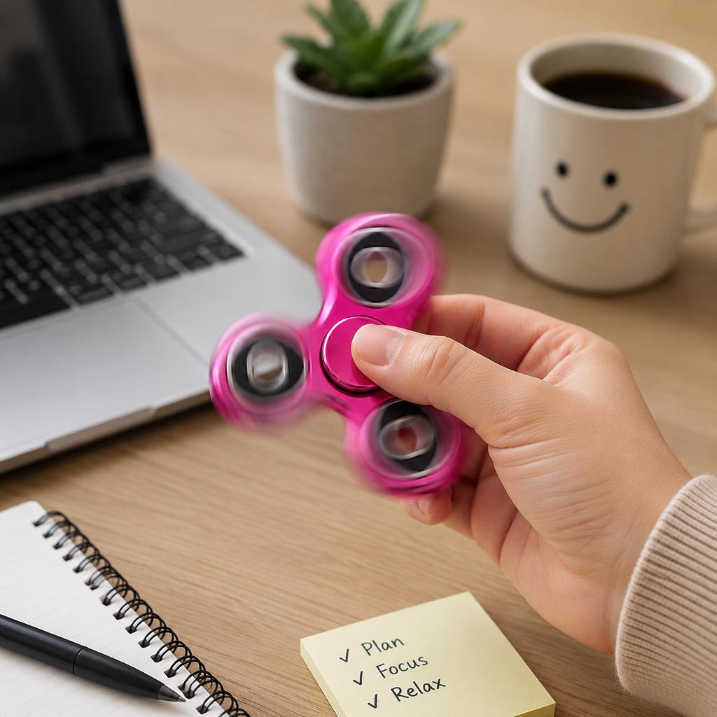 4 Bearings Fingertip Gyroscope Three Finger Plating Hand Spinner Educational Sensory Fingertip Decompression School