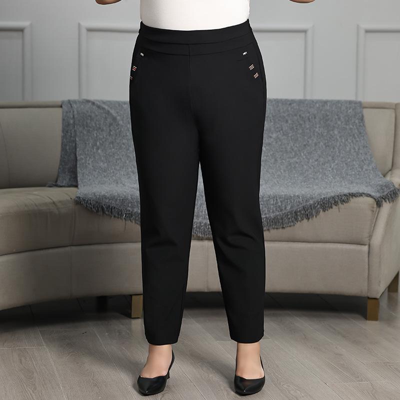 Большие размеры женские осенне-зимние новые свободные повседневные брюки-харен с высокой талией