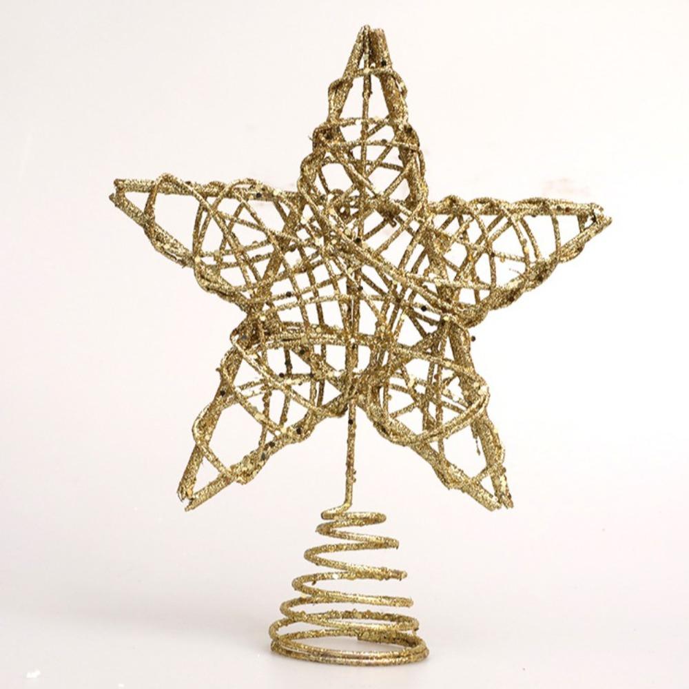 New Pentagram Christmas Tree Top Star Crafts Party Decoration Christmas Tree Decorations New Year Family Christmas Decorations