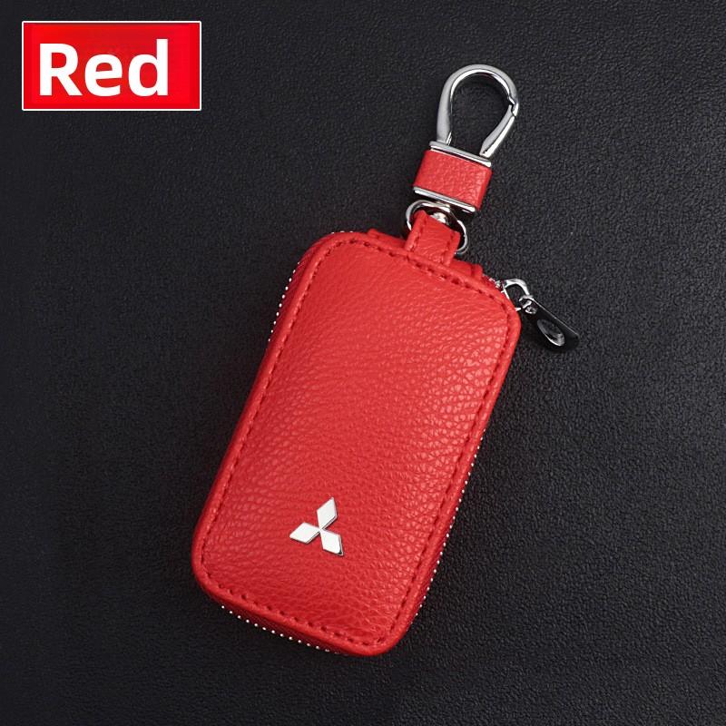 Car Key Bag Zipper Key Storage Protection Storage Bag For Mitsubishi Outlander Lancer ASX Pajero Delica EVO Triton Mirage Parts