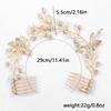 Double-Tooth Pearl Flower Hair Comb For Wedding And Party Elegant Retro Design Alloy Material