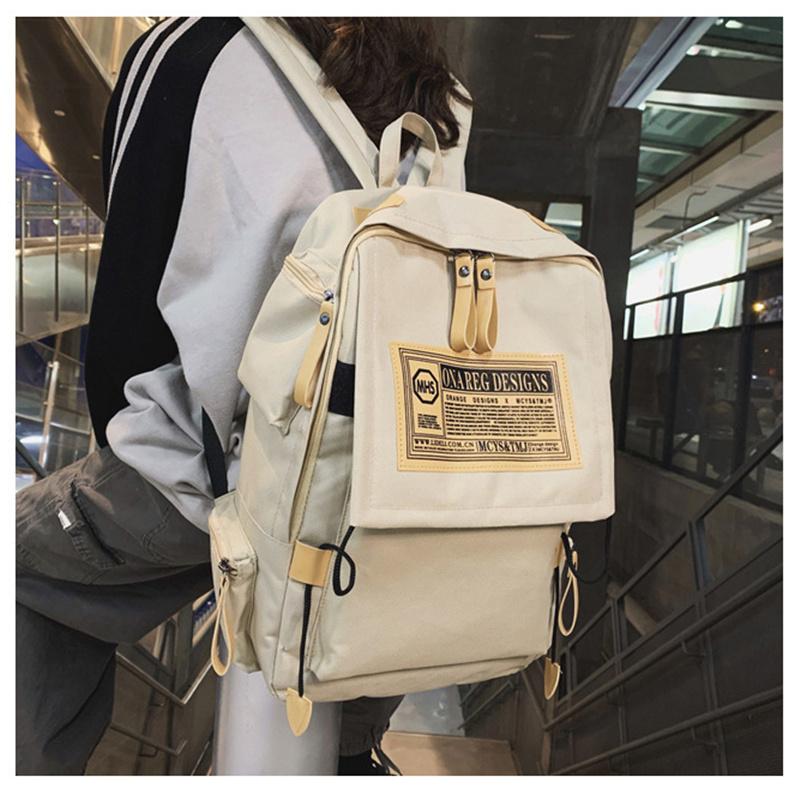 Рюкзак для средней школы, простой школьный рюкзак из хлопка и холста, прочная дорожная сумка для мальчиков и девочек