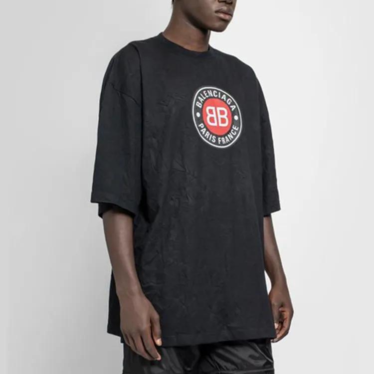 Balenciaga T Shirt Regular Fit Men's Black (Unisex) T-Shirts 641614TJV761000
