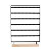 Earrings Organizer Stand Earring Holder Display Stand with 120 Holes 6 Tiers Jewelry Organizers Rack with Wood Base Gift