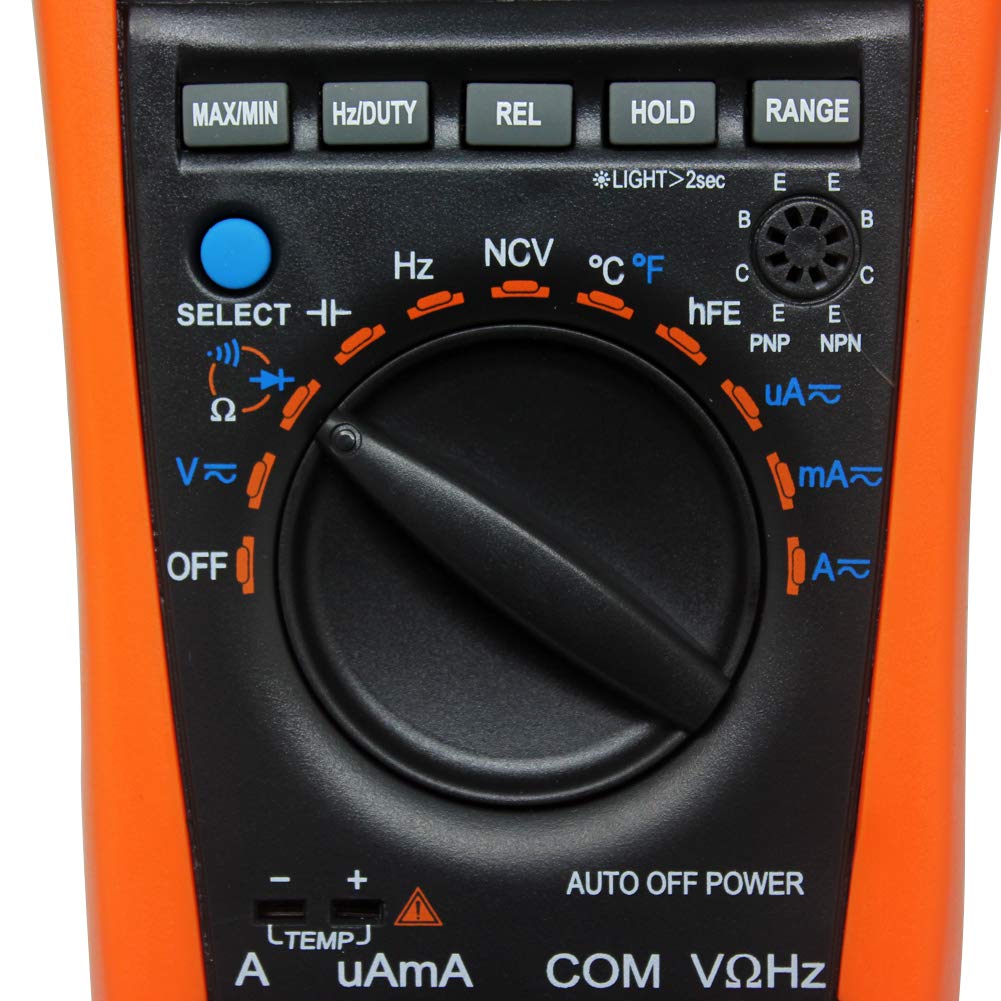 AideTek VC97A 3999 Backlit Short Buzz Tester Auto-Ranging True RMS Multimeter with DMM