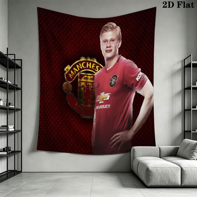 Erling Haaland Dream Wall Hanging Printed Fabric Blanket Decorative Tapestries for Bedroom Living Room Home Decor