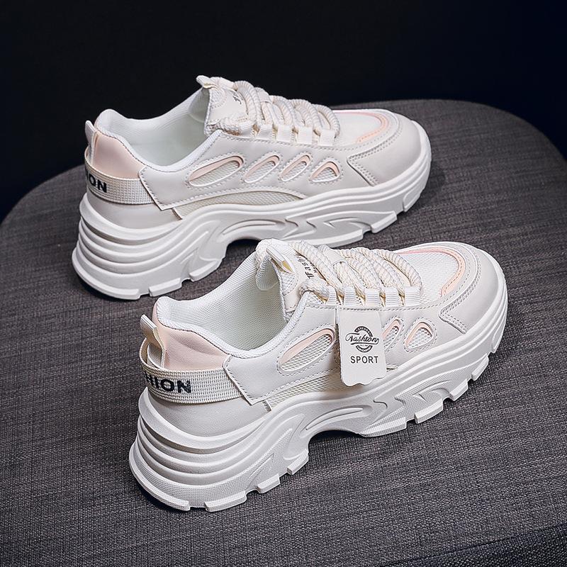 Ins Tide Korean Version of the New Dad Shoes Girl 2024 Autumn Student Sports and Leisure Shoes Mesh Breathable FB-03