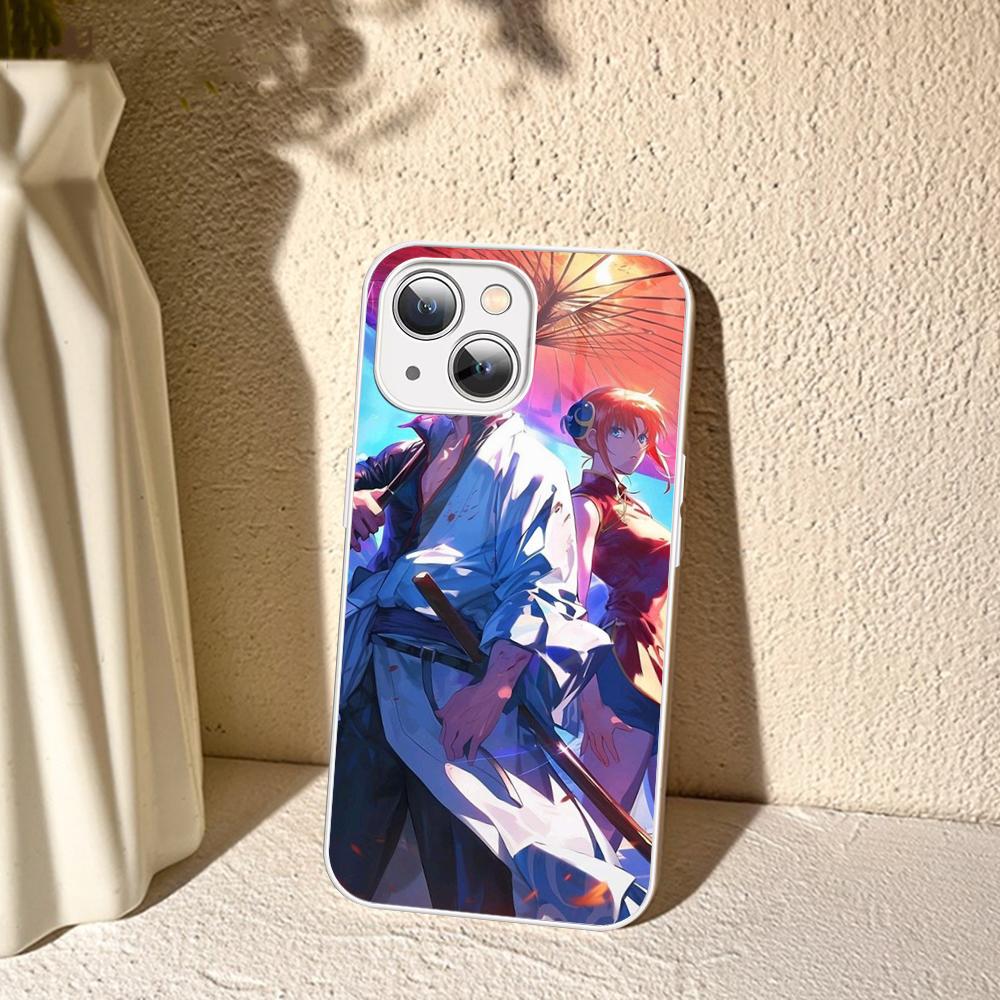 Анимация G-Гинтама Чехол для телефона для iPhone 14 13 12 Mini 11 Pro XS Max X XR 14 Plus Закаленное стекло
