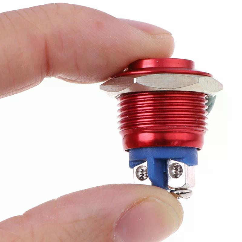 Round Shape 16mm IP67 Metal Push Button Switch Waterproof Self-reset Momentary Locking Latching NO High / Flat / Momentary