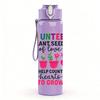 1PC Volunteer Plant Quote Graphic,750ml Color Plastic Sports Water Bottle,Leakproof Flip Straw Lid,Suitable for Sports Office Home Use