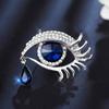 Angel Tears Crystal Brooch Creative Eye Diamond Corsage Accessory Pin