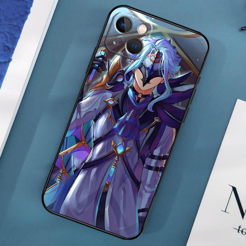 Чехол аниме Genshin IL DOTTORE для iPhone 15 11 12 13 14 Pro Max 12 13 Mini X XS Max XR 7 8 Plus SE 2020 Cover Coque