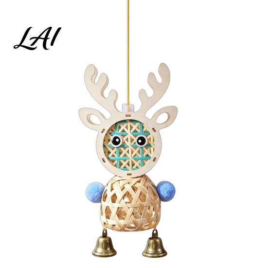 Spring Festival Lanterns DIY Animal Lantern Kit for Children Bamboo Weaving Cartoon Material Set Handmade Crafts Mid-Autumn Celebration Decorative