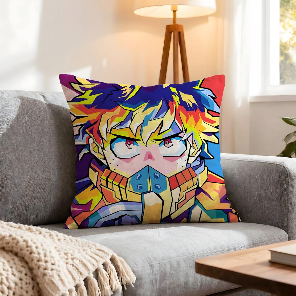 Anime My Hero Academia Cushion Cover 1Pcs Decorative Covers Soft Cushion Case For Sofa Couch Decor 40X40 45X45 Pillowcases