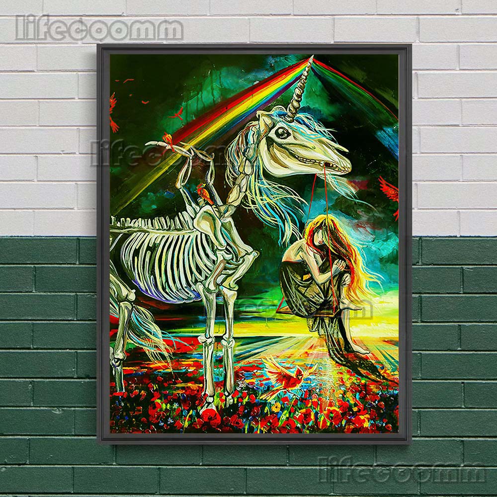 Готическое Созвездие Ведьмы Сюрреалистическое Искусство Принт Череп Декор Стены Искусства Холст Живопись Домашний Декор Жуткий Де Викка Плакат Принт Без Рамки