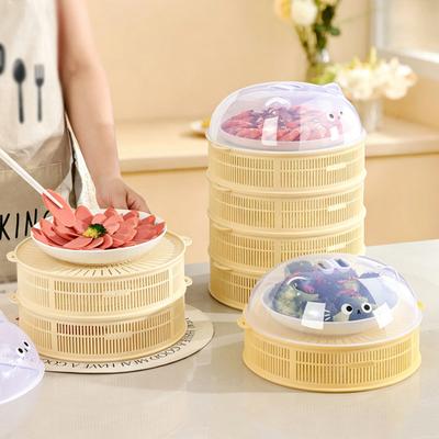 Складная сетчатая крышка для еды с крышкой, многофункциональный купол для овощей, пельменей, морепродуктов, мяса, экономичная кухонная принадлежность