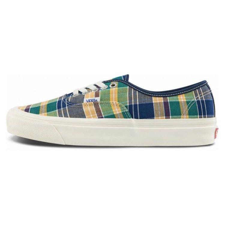 Vans Стиль 44 Тканевые Повседневные Клетчатые Низкие Кеды для Скейтборда Унисекс Кроссовки Желтый Зеленый Синий VN0A5KX45TK