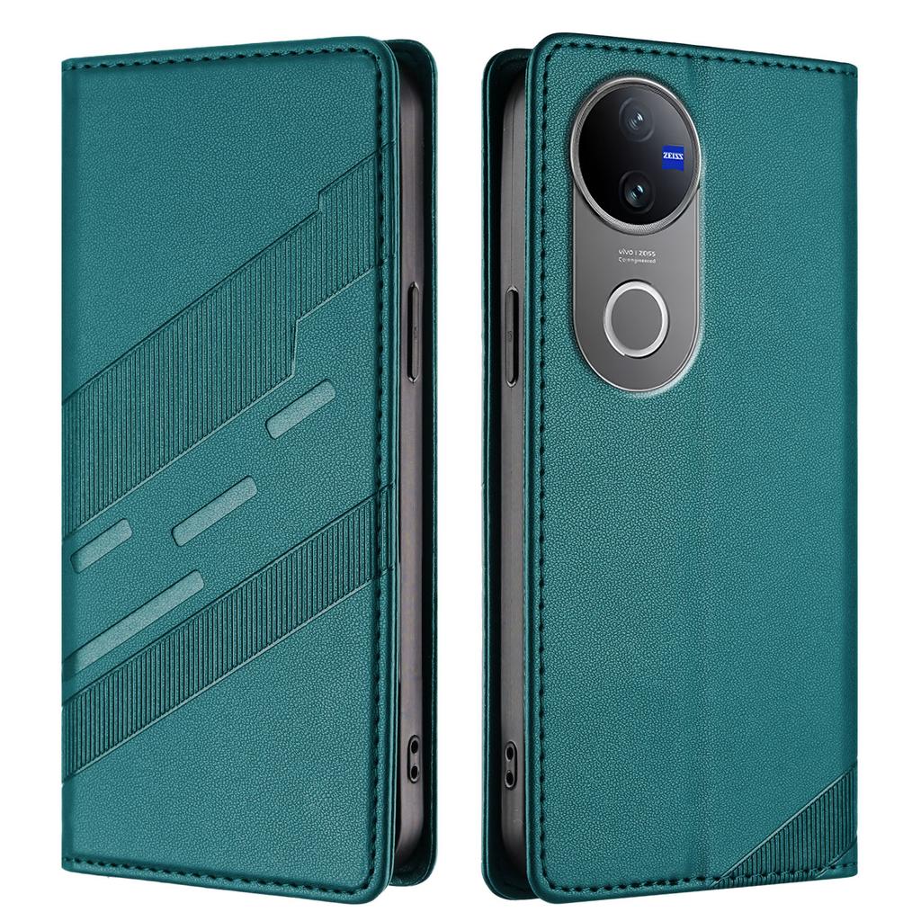 Для vivo V50 5G Чехлы для телефонов Панк-стиль Тисненый Кошелек Подставка Кожаный чехол