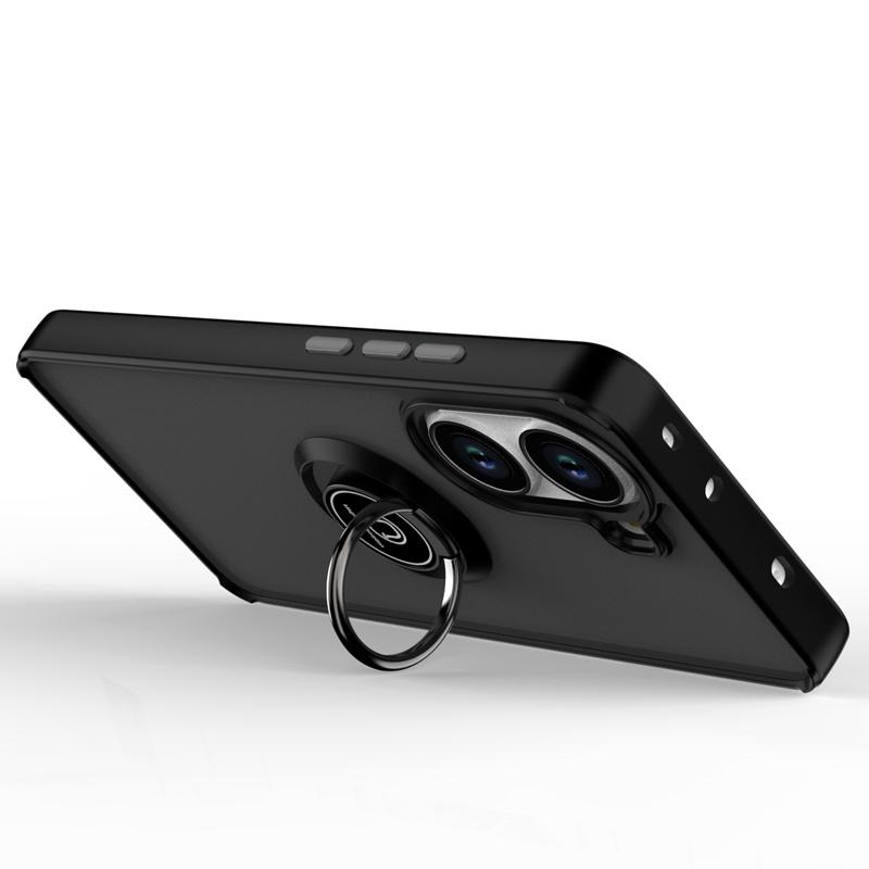 Translucent Shockproof Hard Case with Metal Stand for Poco X7 Pro X6 Pro C75