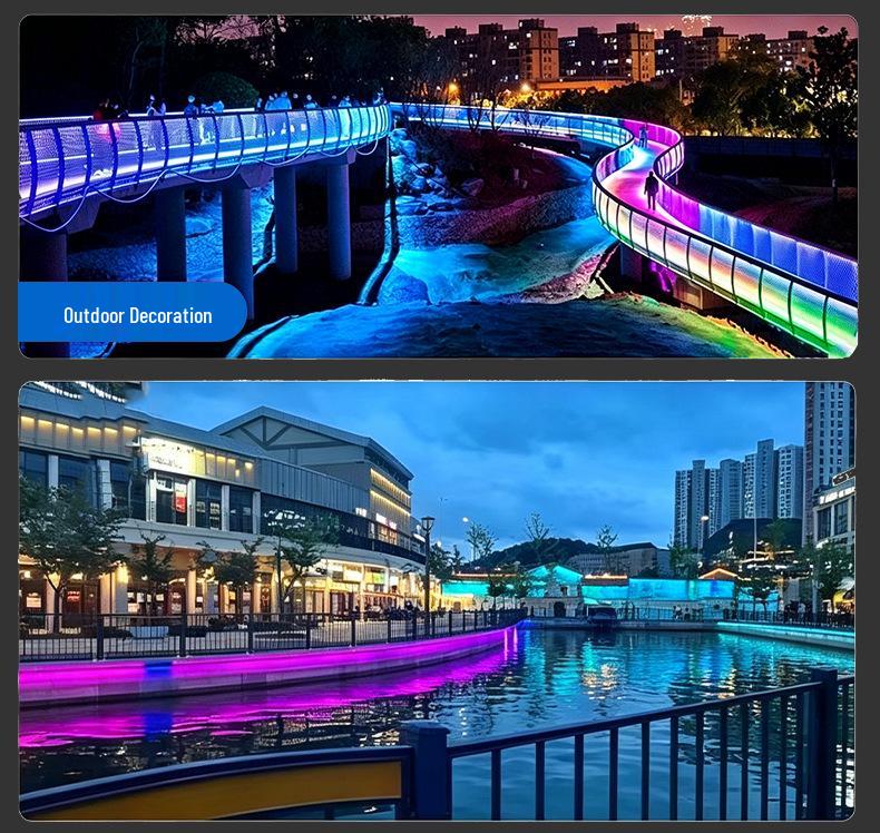 Водонепроницаемые уличные RGB светодиодные ленты с пультом дистанционного управления