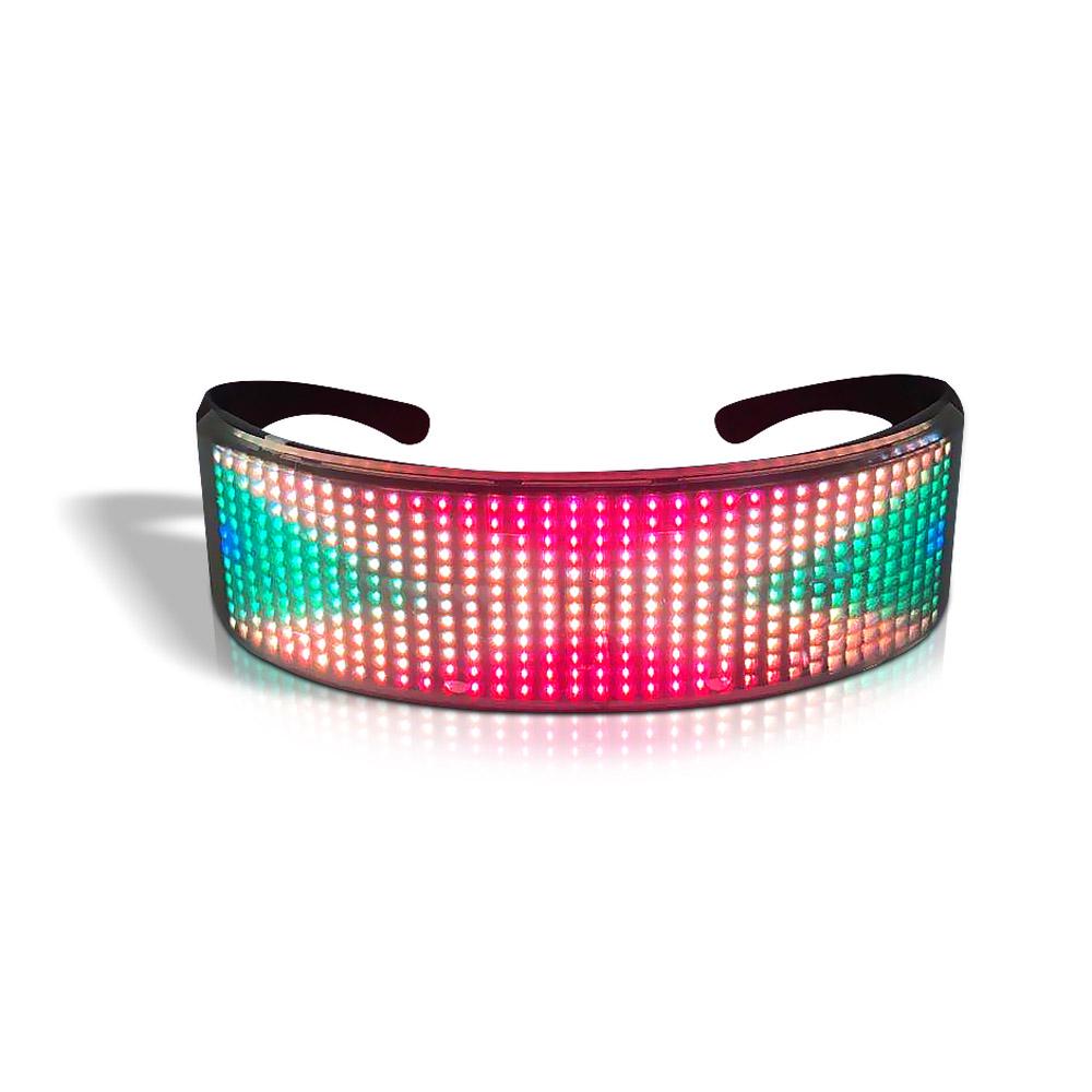 LED Party Glasses BT APP Control LED Light Up Glasses Flashing Glowing Luminous Glasses USB