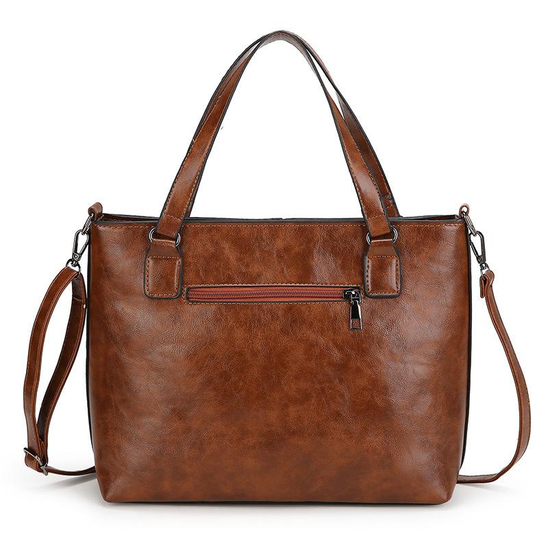 Новая европейская и американская модная сумка через плечо для женщин, большая вместимость, ретро женская сумка-тоут, простая диагональная сумка