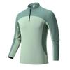 Men's Outdoor Sports Climbing Hiking Long Sleeve Stand Collar Breathable Sweat-absorbent Elasticity T shirt