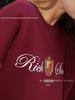 European Autumn/Winter 2025 Women's Stylish Printed Pullover: Loose, Versatile, Plus Velvet, Round Neck Sweatshirt