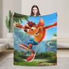 Плед Crash Bandicoot Jungle Leap Теплый Мягкий Графический Плюшевый Плед для Ребенка Диван Кровать Фланелевая Простыня Покрывало
