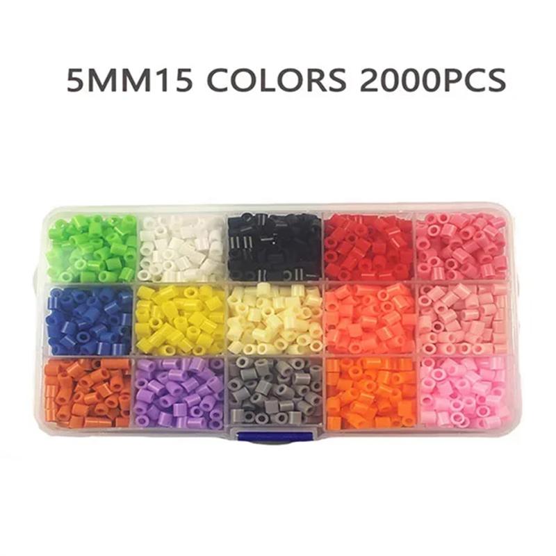 Бусины 5 мм 24/48/36 коробок Упаковка Hama Beads Образовательные игрушки Железные бусины Рукоделие Perler Плавкие бусины DIY Игрушка