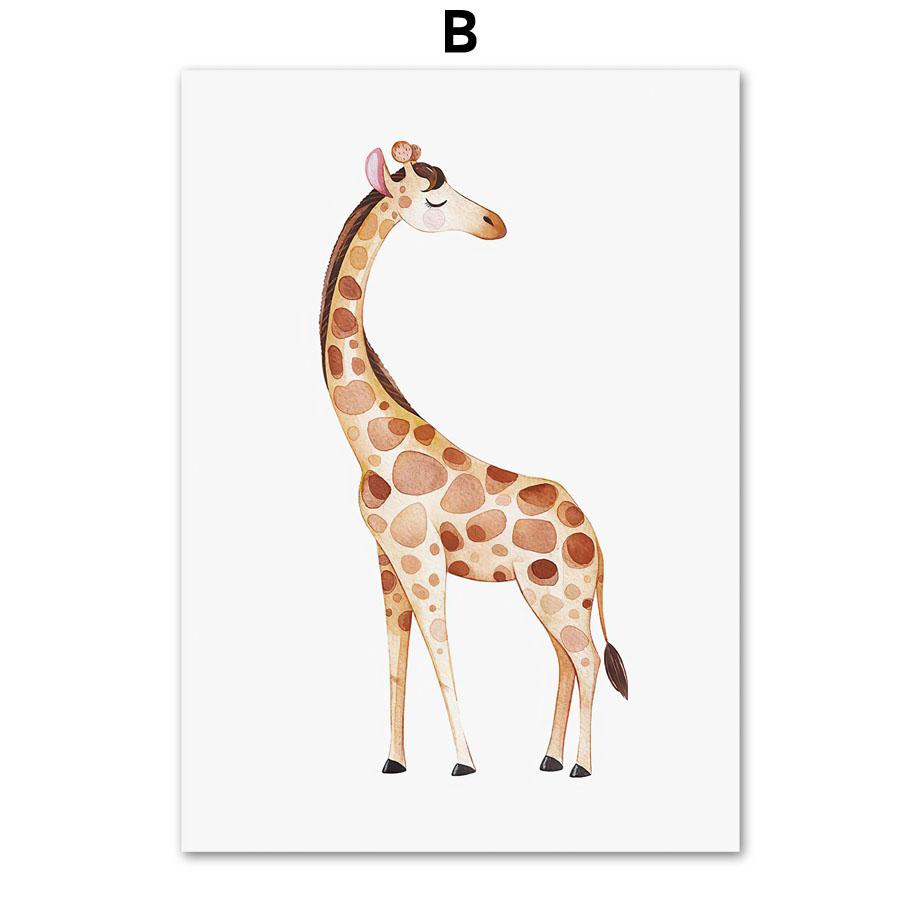 Слон, Жираф, Лев, Зебра, Бегемот, Сурикат, детские постеры и принт, мультяшная настенная живопись на холсте, детская комната, домашний декор