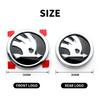 DAYB7 for Skoda 80/90mm 3D ABS Car Front Grille Trunk Logo Sticker Octavia 2 3 A5 A7 Kodiaq Fabia Rapid 3 Karoq Superb VRS Accessories