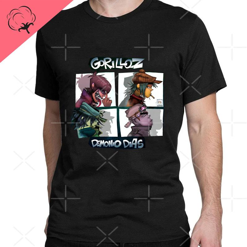 2026 Новые Забавные Музыкальные Группы Gorillaz Demon Days Повседневные Футболки Мальчик Сумасшедшие Футболки Круглый Воротник Короткий Рукав Футболки Одежда Футболка