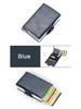Men's Carbon Fiber RFID Anti-Theft Double Layer Metal Card Holder Wallet
