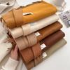 2025 New Autumn/Winter Women'S Scarf Thickened Double Sided Two Tone Big Shawl Warm Soft Glutinous Premium Scarf
